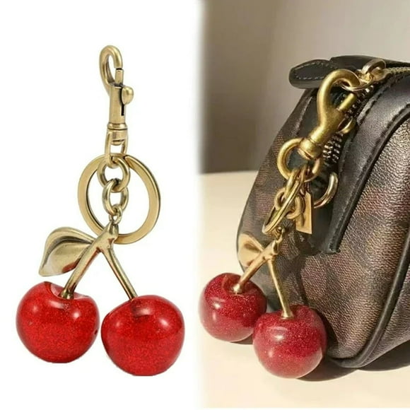FNNMNNR Cherry Bag Charm Trendy Pendant Stylish Cherry Keyring Accessory Personalized Cherry Pendant Keyrings for Bags and Keys