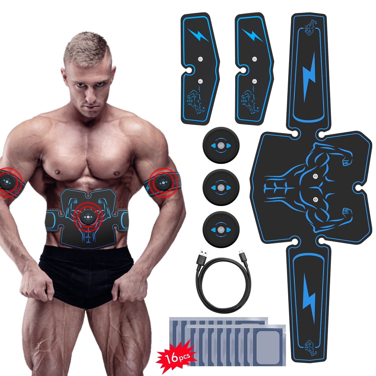 Abs Stimulator Ab Muscle Toner Rechargeable Trainer... 