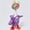 Purple, variant on 7 inch Magnetic Porch Goose Decor Outfit Set, 7 in 1 Mini Costume with Hat, Dresses and Handbag, Ornament Accessory for Goose Statue Keychain and Home Lawn Decor Gift, Purple