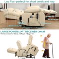 thumbnail image 6 of BALICHUN Lay Flat Sleeping Dual OKIN Motor Lift Chair Recliners for Elderly with Heat and Massage Up to 350 LBS,Breathable Leather with Breathable microporous,USB Ports (Beige), 6 of 11