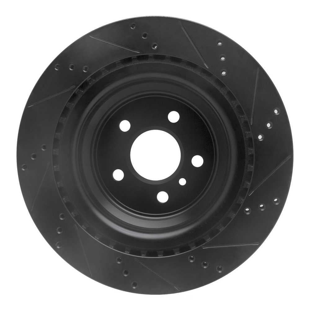 Dynamic Friction Company 633-63150L DFC Brake Rotor - Drilled And Slotted - Black