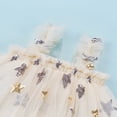 thumbnail image 4 of Robe à Sequins pour Filles Bretelles Sans Manches Étoiles Décoratives Princess Robe Étoiles Colorées Rayures Colorées Champagne Étoiles, 4 of 8