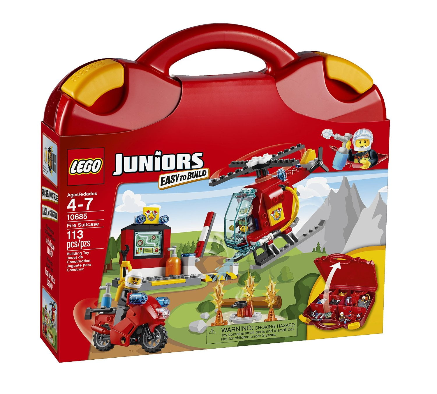 lego juniors fire suitcase