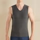 thumbnail image 5 of Camiseta sin mangas de cuello redondo para hombre, lisa, de verano, a la moda, cálida, lisa, de cuello redondo, de alta elasticidad, ajustada, de poliéster., 5 of 6
