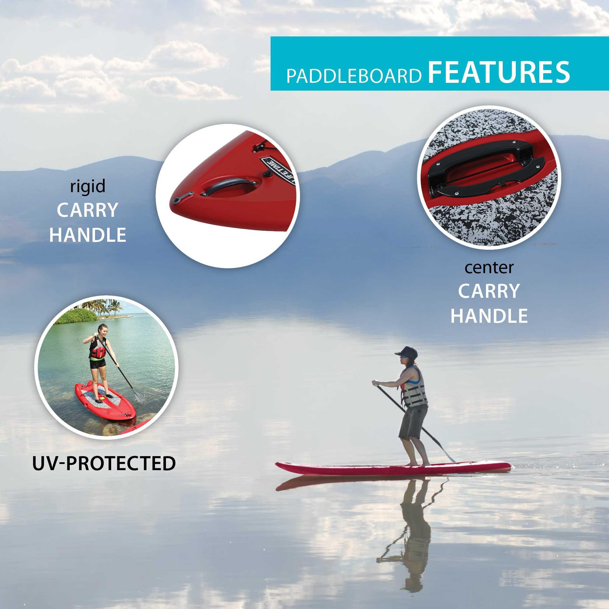 Lifetime Freestyle XL 116 inch Stand-Up Hardshell Paddleboard - 2 Pack, Red (90445)