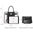 thumbnail image 4 of MKP Women Satchel Handbags Purses Two Tone Top Handle Tote with Matching Wristlet Wallet, 4 of 6