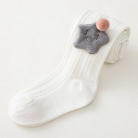 

Cotton Girls Knitted Tights Princess Star Baby Girl s One-Piece Pantyhose Spring and Autumn Solid Girl Trousers Kids Stocking Clearence