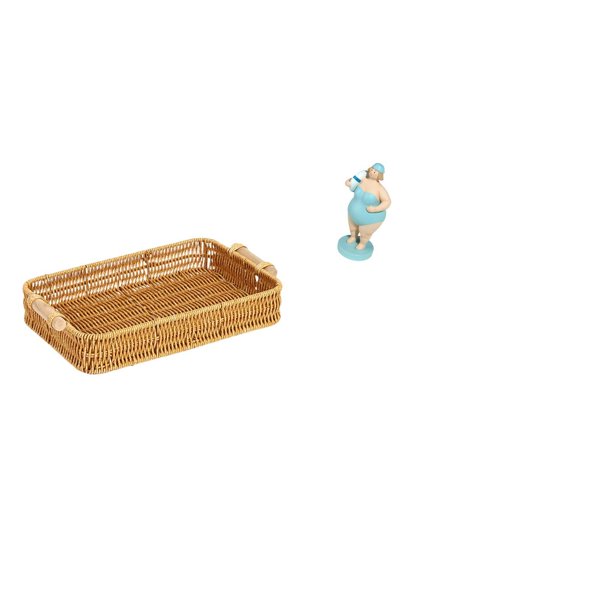Cestas de almacenamiento,Cestas de almacenamiento de cocina tejidas con asas hechas a mano,Figura de dama en traje de baño,Figura de dama en traje de baño para decoración de mesa,Escultura
