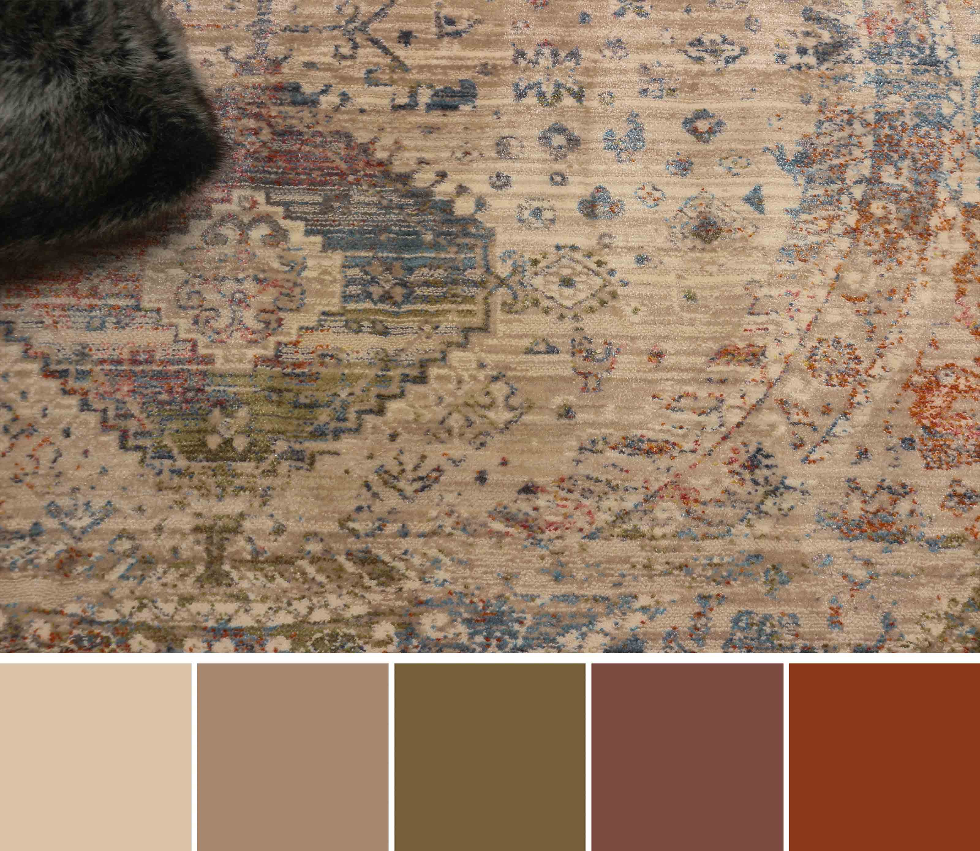 ECARPET Ethel Traditional Area Rug for Living Room, Bedroom, Dining Room, Entrance, Hallway and More.