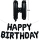 thumbnail image 2 of 8.54 x 6.61 x 0.43 inchesBlackAly Black Happy Birthday Globo Banner 16 pulgadas Mylar Letras Cumpleaños Logo Banner Banderines Material ecológico reutilizable, 2 of 5
