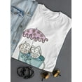 thumbnail image 3 of Couple Of Owl Under Umbrella T-Shirt Women -Image by Shutterstock, Female Small, 3 of 4