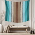 thumbnail image 5 of Aqua Teal Large Tapestry for Bedroom Wall Hanging Tapestry, Farmhouse Wood Grain Vintage Brown Striped Ceiling Backdrop Tapestries Poster Blanket Wall Decor for Teens Room Living Room Dorm 86" x 104", 5 of 8