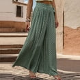 thumbnail image 3 of SELONE Women Wide Leg Trousers Dress Pants High Waist Athletic Pants Ankle Length Baggy Go Out Pants Green M, 3 of 6