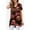 Chain Safflower, variant on Women's Summer Casual T-Shirt V-Neck Short Sleeve Tunic Tops for Leggings Loose Blouse Shirt