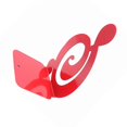 thumbnail image 5 of Treble Clef Shaped Desktop Book Stand Metal Organizer For Home Office Library Red 1Pair, 5 of 5