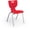 Red, variant on Hierarchy School Chair, 4-Leg, 16" Height, Chrome Frame, Navy Shell