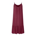 thumbnail image 4 of Maxi Dress for Women Casual Summer Sleeveless Spaghetti Strap Sundress Ruffle Tiered Flowy Beach Boho Long Dress, 4 of 7