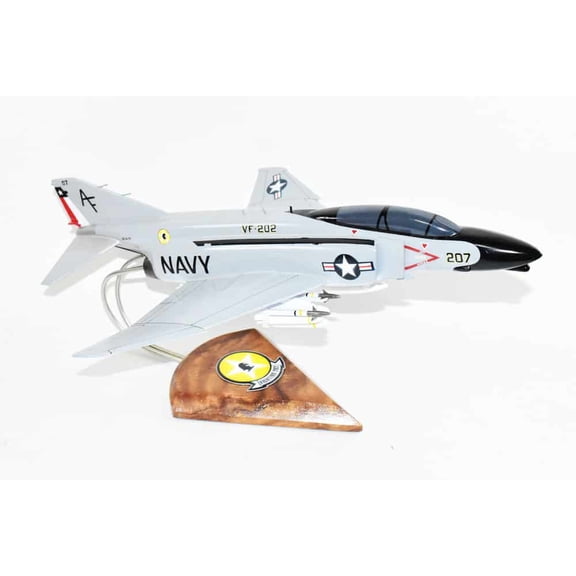 VF-202 Superheats 1977 F-4b Model, 1/42 (18") Scale, Mahogany, Navy, Fighter