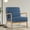 Blue, variant on SAETSFEG Mid-Century Accent Chair with Pillow, Upholstered Armchair with Solid Wood Frame & Thick Cushion for Living Room, Bedroom, Small Space, Green