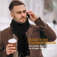 thumbnail image 6 of REDESS Winter Scarf for Men and Women Knit Long Thick Scarves for Adult Cold Weather Black, 6 of 6