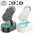 thumbnail image 1 of wonima02 Nominateh Speaker, Nominateh Induction Speaker, Induction Speaker for iPhone, Cell Phone Stand with Induction Speakers/Atmosphere Light, Wireless Audio Bluetooth Phone Holder (Black+White), 1 of 1