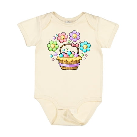 

Inktastic Happy Flowers and Pastel Eggs in Easter Basket Gift Baby Boy or Baby Girl Bodysuit