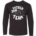 thumbnail image 3 of Inktastic Father's Day Father Son Team Parent Child Fist Bump Long Sleeve Youth T-Shirt, 3 of 5