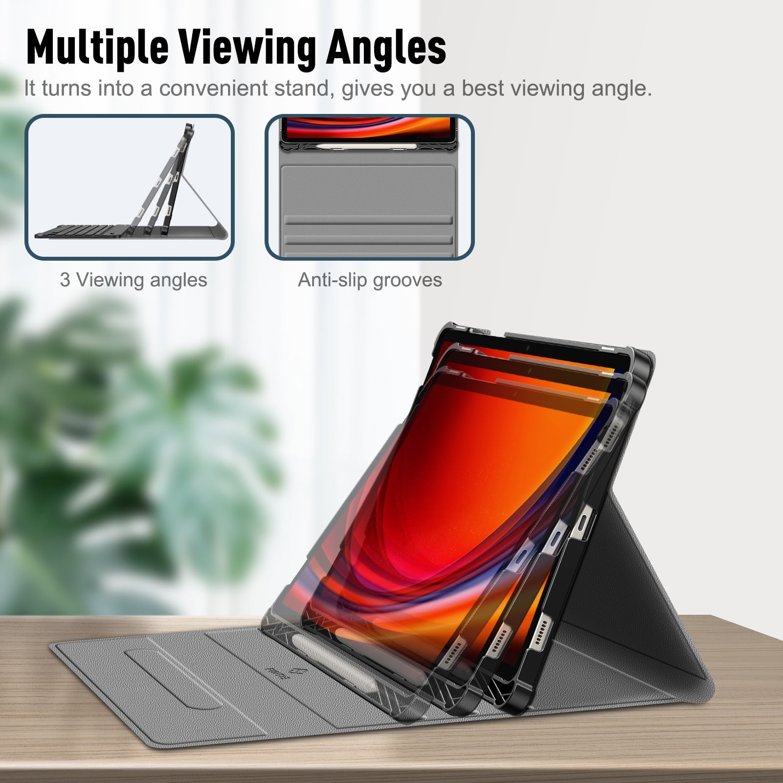 Fintie Keyboard Case for Samsung Galaxy Tab S10 Lite/ S10 FE/ S9 FE 5G 10.9 Inch/Tab S9 11 Inch with S Pen Holder, Slim Stand Cover Detachable Wireless Bluetooth Keyboard, Composition Book