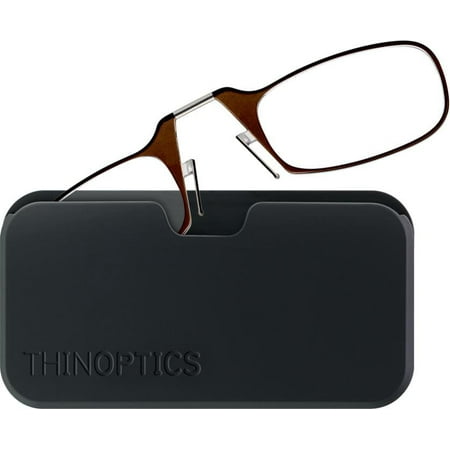 ThinOPTICS Always With You Reading Glasses with Stick Anywhere Pod Case