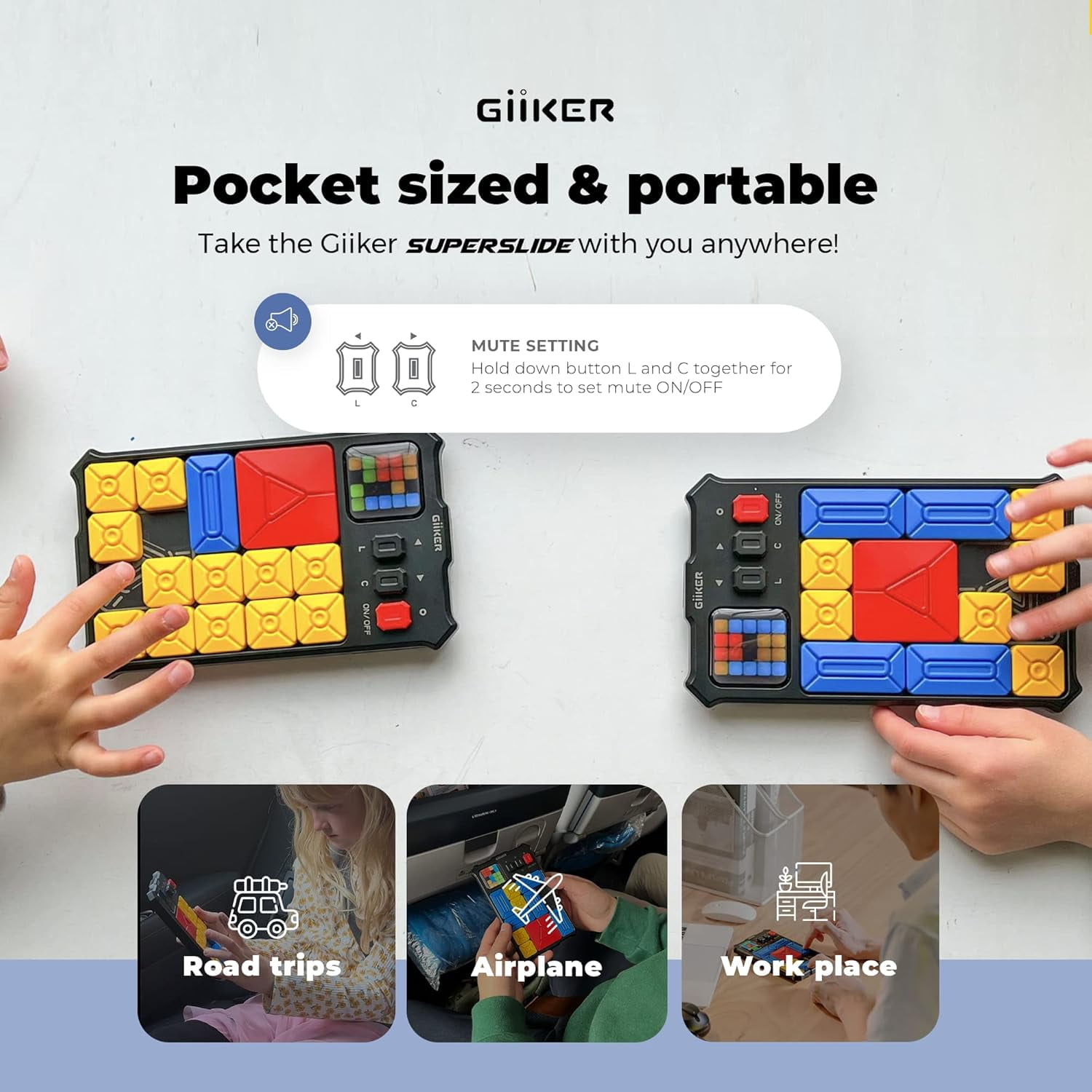 GiiKER Super Slide,Original 500+ Challenges Brain Teaser Puzzle for 5+,Travel and Birthday Gift for Boys and Girls