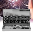 thumbnail image 1 of Hilitand 32Pcs Alloy Steel Tap Die Set Portable High Hardness Tap Die Hand Tools Set Kit, 1 of 8