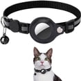 thumbnail image 2 of HLONKCat Support AirTag Collier Bandes Réfléchissantes Réglables Collier Chaton Étanche Collier Cloche pour Animal de Compagnie, 2 of 9