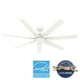 thumbnail image 2 of Hunter - Downtown Indoor/Outdoor Ceiling Fan, Wall Control, 60-inch, Matte White, Industrial-style, 6-speed, Energy Star, 53436, for porches, patios, sunrooms, bathrooms, 2 of 16