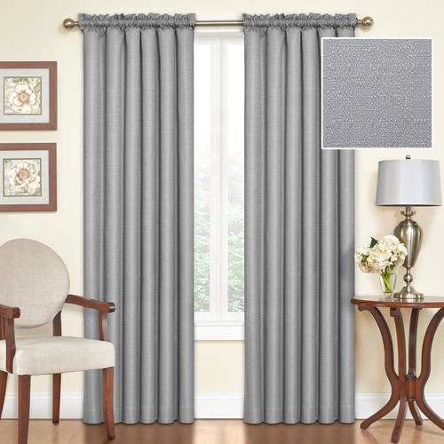 Eclipse Samara Solid Color Blackout Rod Pocket Single Curtain Panel