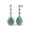 Silver, variant on 6.5 Ctw Pear Emerald 925 Sterling Silver Dangle Drop Women Wedding Earrings