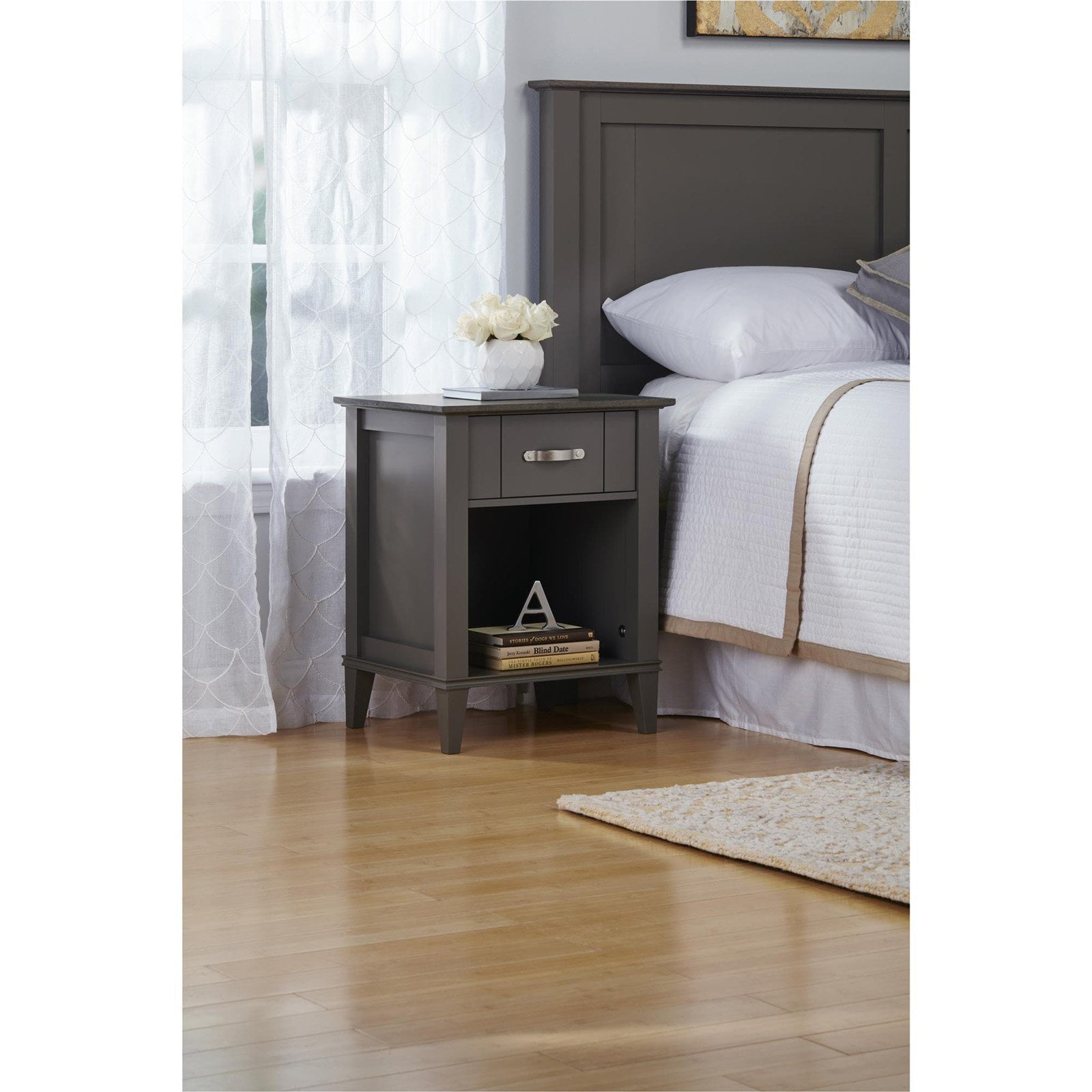 Ameriwood Home 1 Drawer Nightstand Walmart Com Walmart Com