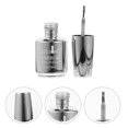 thumbnail image 3 of Mirror Nail Polish Metallic Color Nail Varnish Nail Art Gel Accessory (12# Silver), 3 of 3
