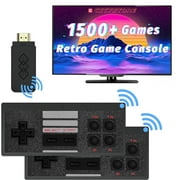 Retro Game Console with 1500 Retro Video Games, HDMI HD Output NES Retro Game Console, Old Arcade Plug and Play Video Games Console is an Gift Choice for Children and Adults