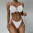 thumbnail image 2 of VerPetridure Women's Bikini Sets Two Piece Swimsuit High Waisted V Neck Tie Side Halter Bathing Suit for Women, 2 of 9