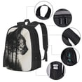 thumbnail image 2 of Balery Double Exposure Cat Forest Mochila para hombre y mujer - Tela Oxford 600D resistente - Gran capacidad, resistente al agua, ideal para la escuela, viajes y senderismo, 2 of 6