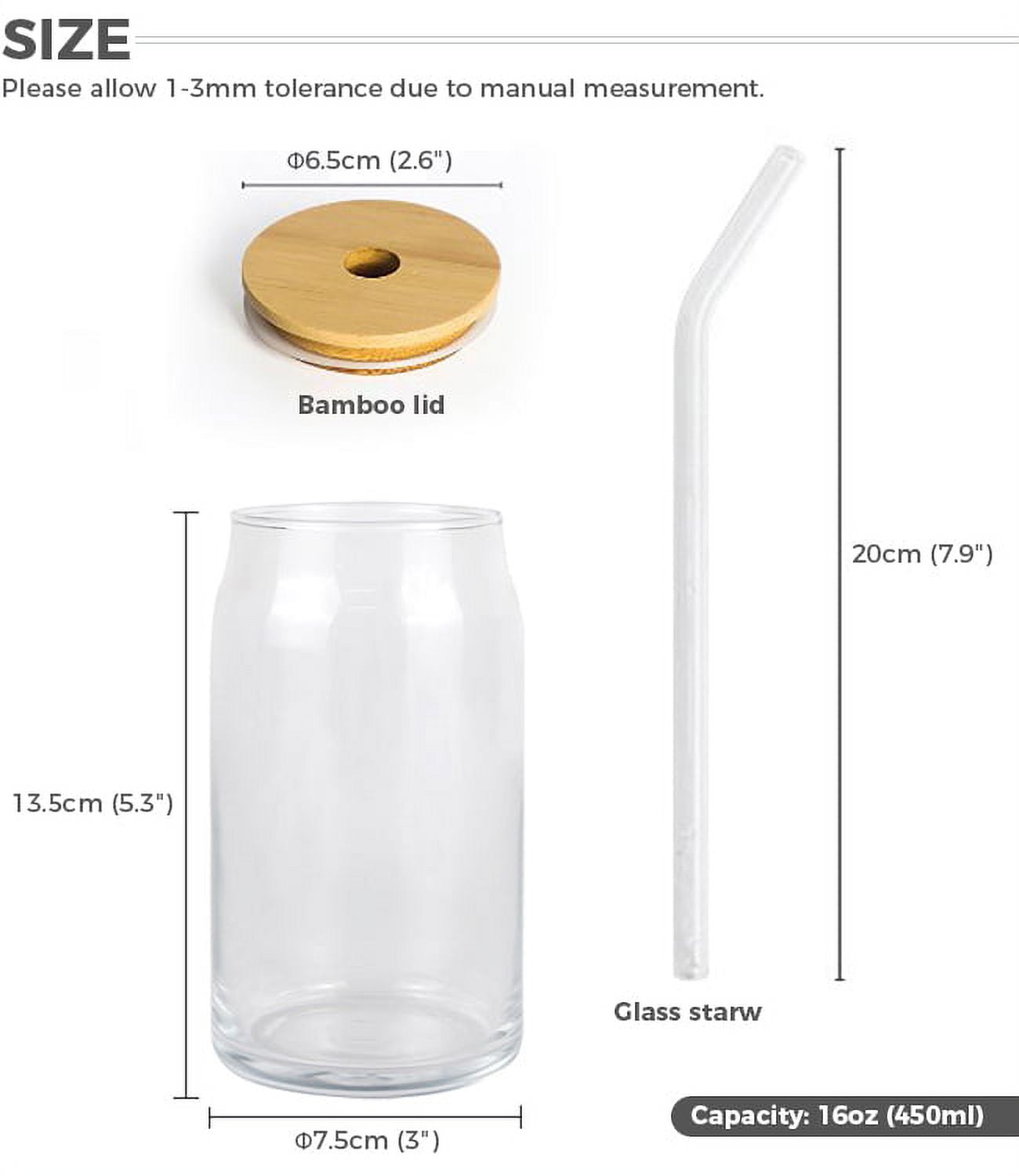 25pcs 15oz Sublimation Blank Glass Tumbler With Handle Frosted Clear Matte  Color Beer Glass Can Mugs