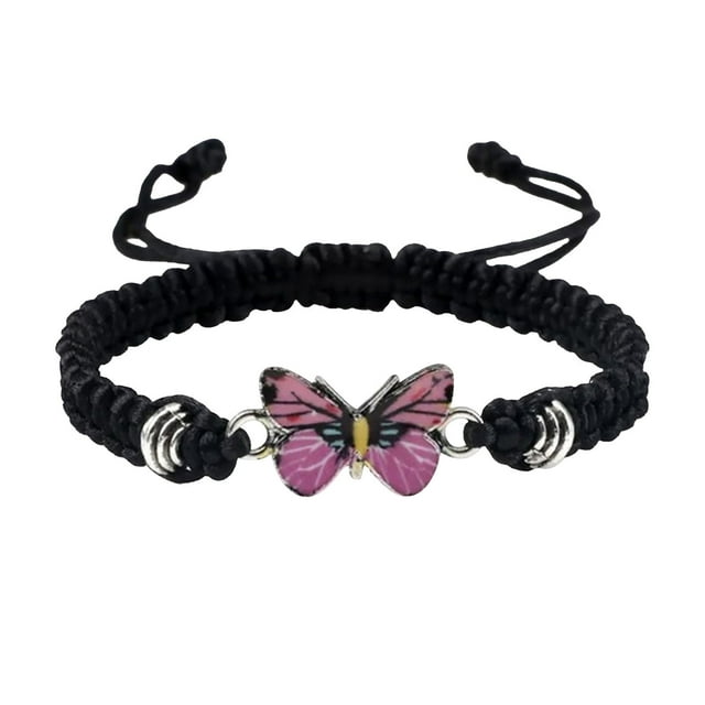 Xihbxyly Pulsera de Pareja Tejida a Mano, Regalo de Amistad Ajustable, Cuerda de Seda Suave, Cómoda, Diseño Único, Regalo de Cumpleaños, Joyería Multiusos, Longitud de 16 a 32 Cm.
