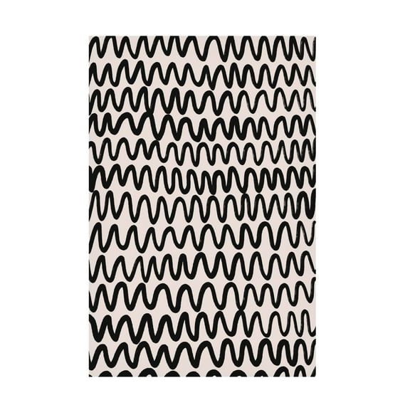 Canvas Wall Art - Treechild 'Marker Wavey Pattern' Wall Art for Living Room, Bedroom, or Office D?cor by Trademark Fine Art - 12 x 19 Inches
