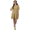 thumbnail image 2 of Moomaya Moss Georgette Bell Sleeves Short A-Line Printed Summer Dress For Women, 2 of 4