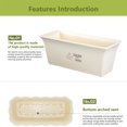 thumbnail image 4 of Clearance! Haidf Rectangular Planter, Plastic Long Planter Box with Holes and Tray, Planters for Indoor Outdoor Plants Flowers, Deck Railing Planter Boxes, Flower Pots, Plant Pots, 12.3", White, 4 of 6