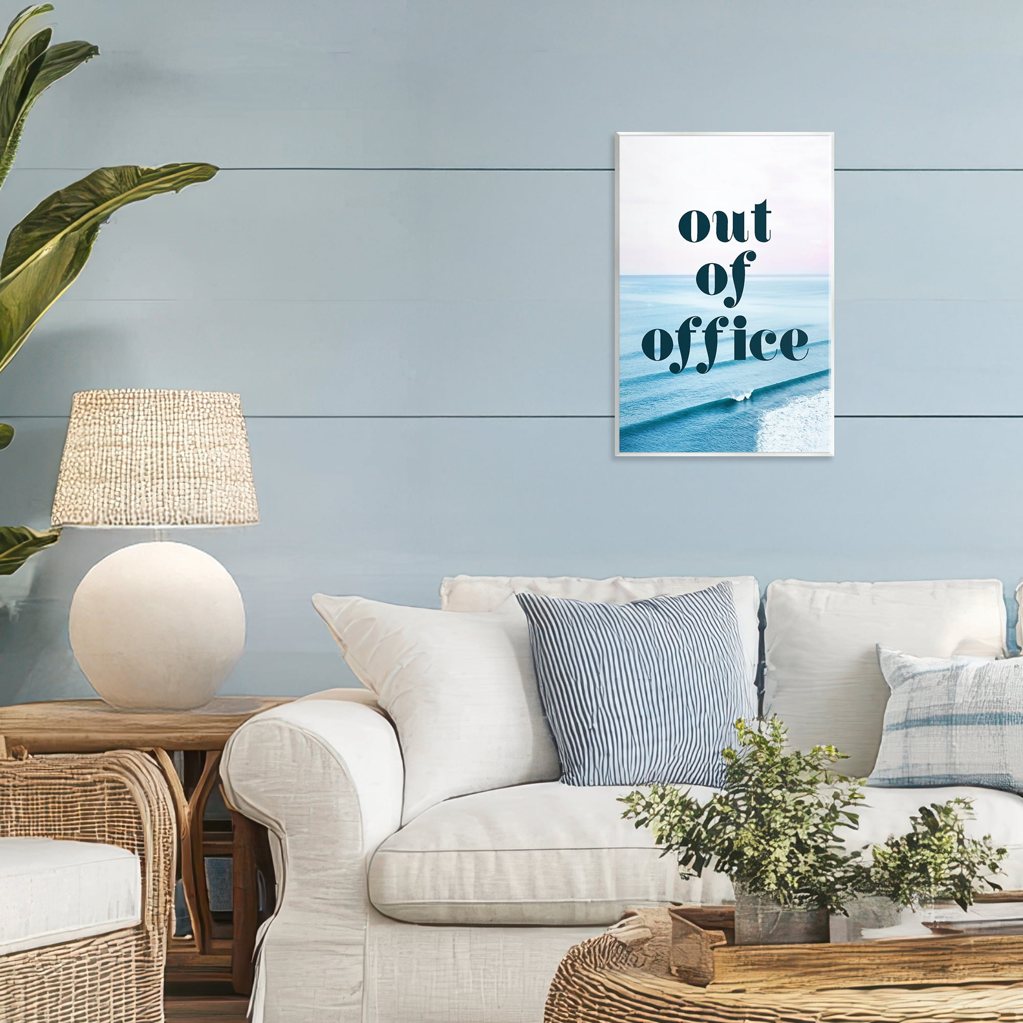 Out of Office Ocean Waves Wall Plaque Art, design by Lil' Rue