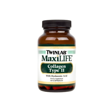 Twinlab MaxiLife Collagen Type II with Hyaluronic Acid Capsules, 60 (Best Collagen And Hyaluronic Acid Supplements)