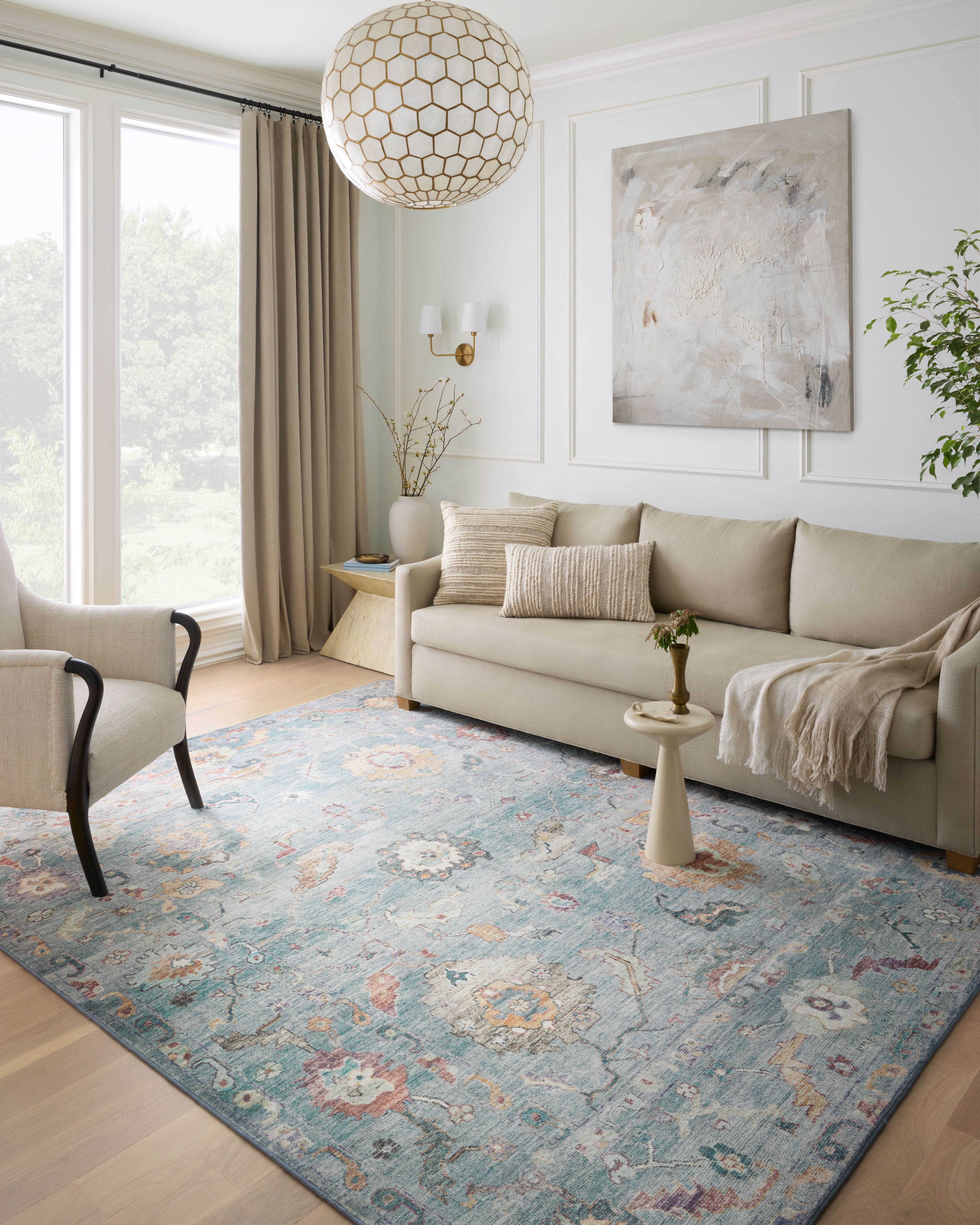 Loloi Margot Denim / Multi 2'-6" X 9'-6" Runner Rug