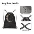 thumbnail image 4 of Fuzoiu Abstract Starry Sky Moon Print Drawstring Backpack for Gym, Travel, Yoga,Sports Sackpack String Bag for Women Men-Small, 4 of 6