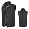 thumbnail image 2 of Frontwalk Unisex Heated Vest Electric USB Smart Heating Gilet Men Outdoor Fishing Camouflage Print Sleeveless Waistcoat with Power Bank Black+Power Bank 3XL, 2 of 9